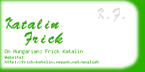 katalin frick business card